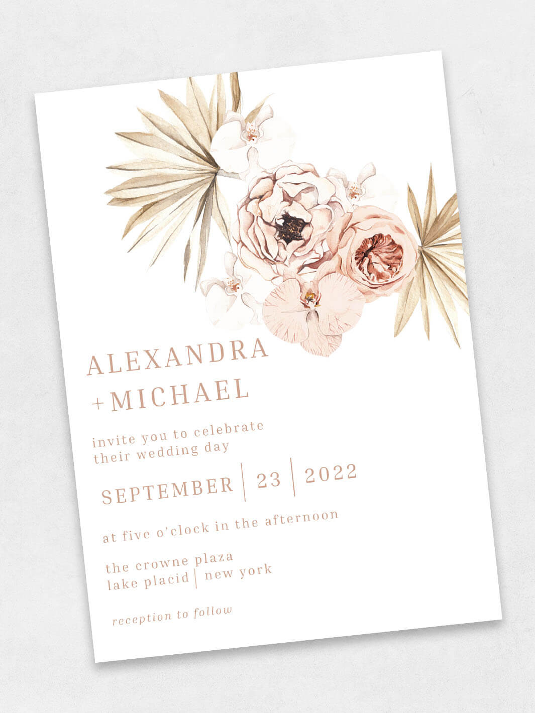 boho floral wedding invite