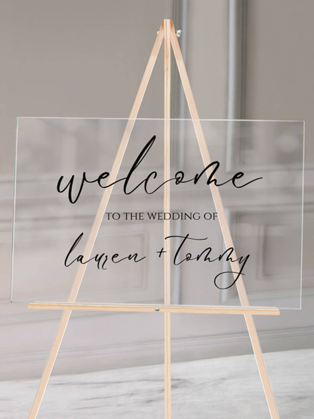 welcome sign with first names wedding welcome sign