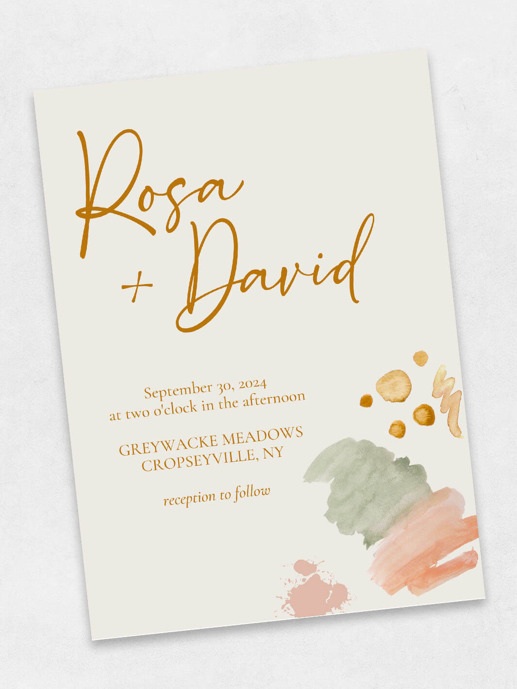 a touch of boho wedding invite