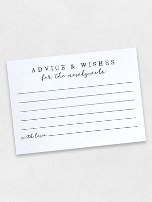 advice notes bridal shower games and extras