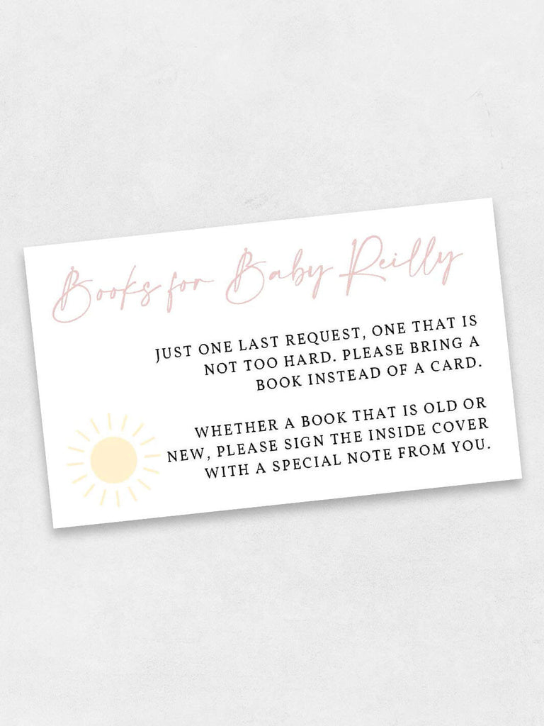 Book Request Sunshine Baby Shower Insert Say I Do Designs