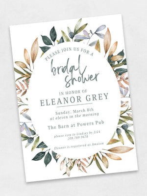 botanical bridal shower invite