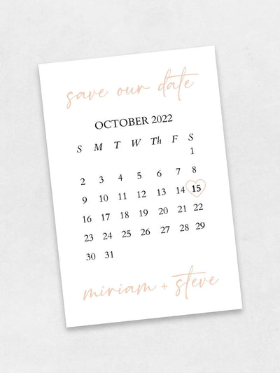calendar of love save the date