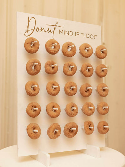 donut board holding 25 plain donuts