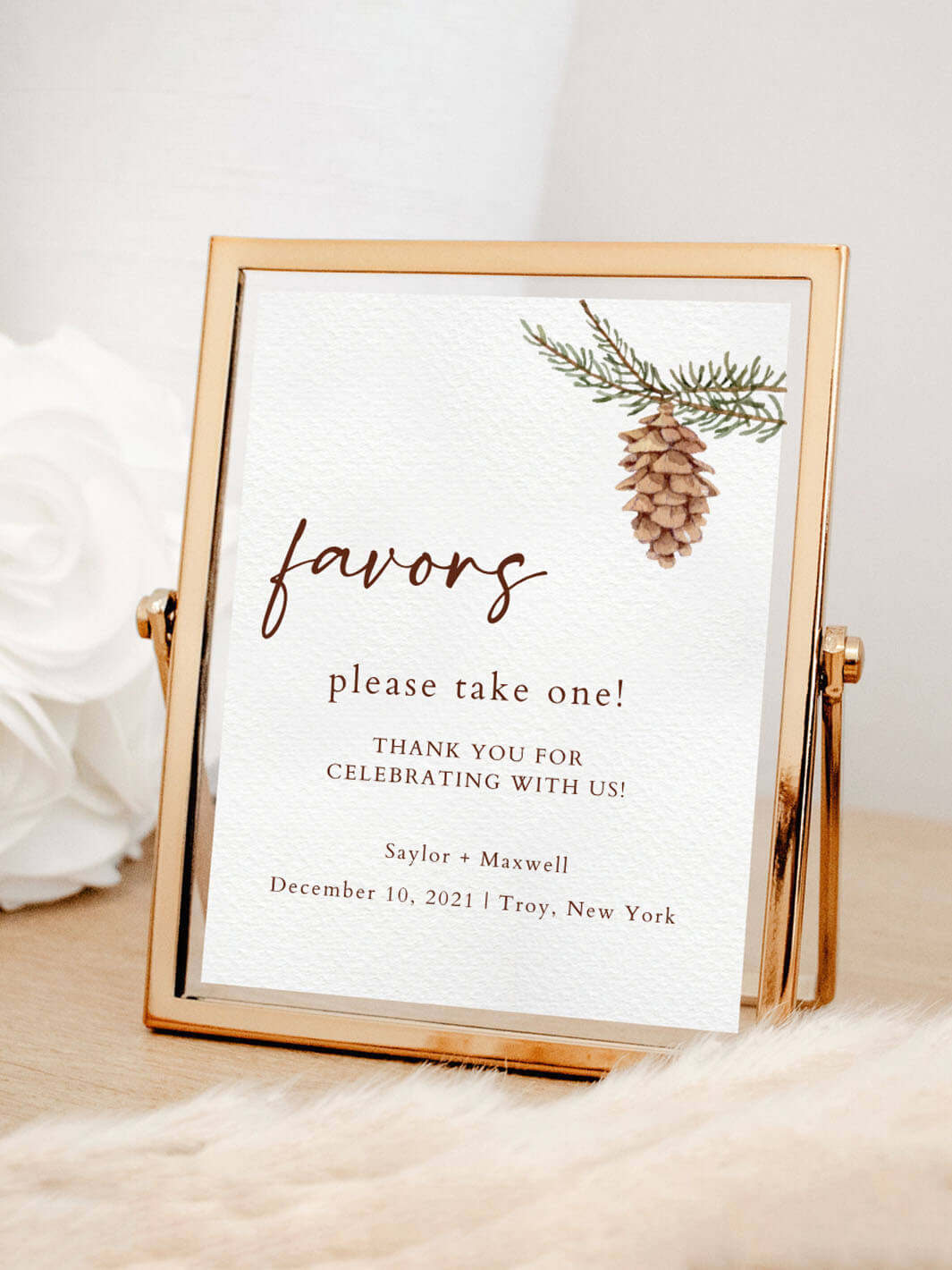 favors please take one wedding sign