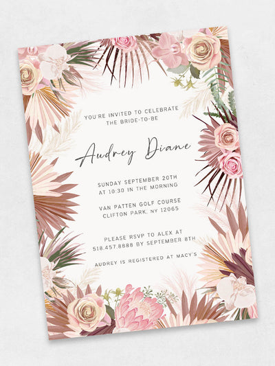 flowers galore bridal showe invite