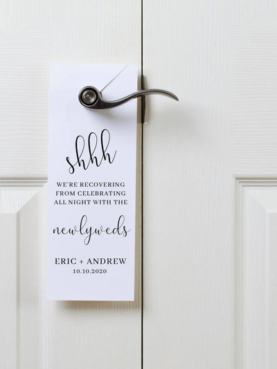 newly weds door hanger