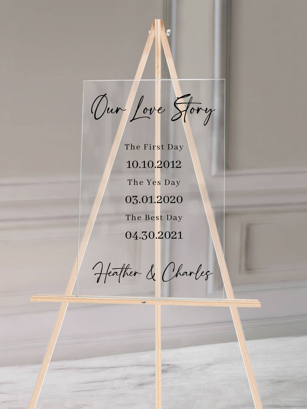 our love story wedding sign