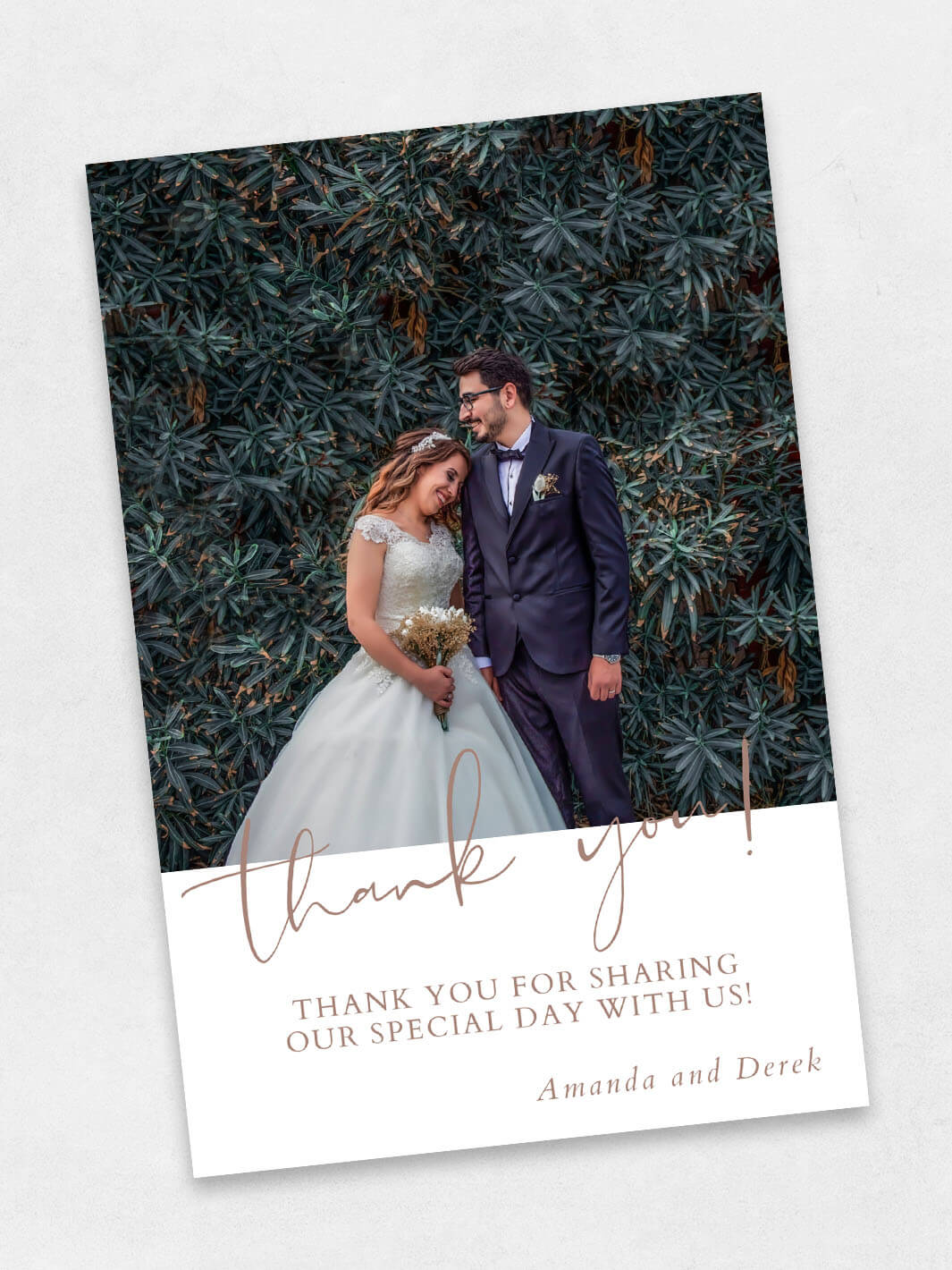our special day thank you note