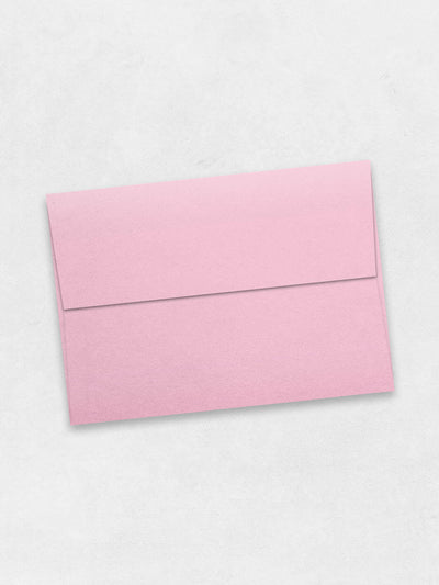 rose quartz metallic colored envelope