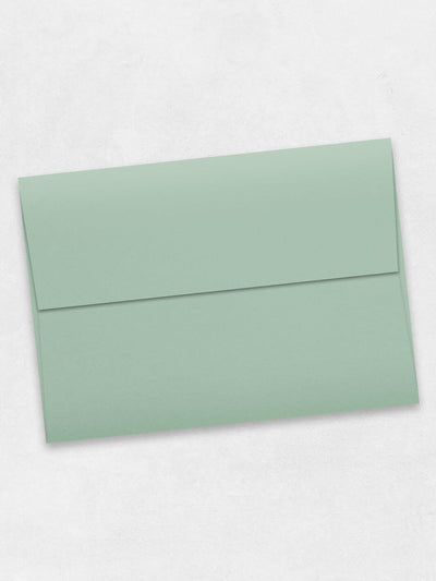 sage green colored a7 envelope