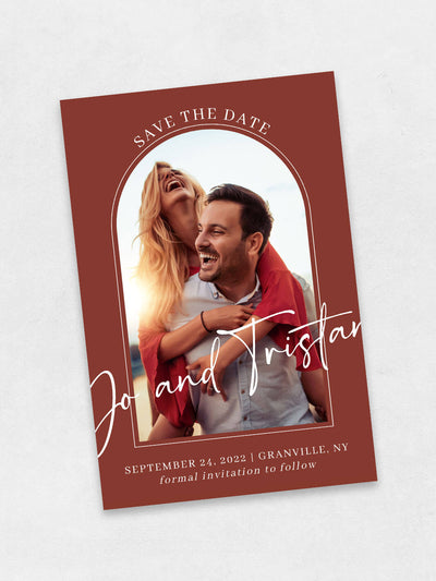 show your love burgundy colored save the date