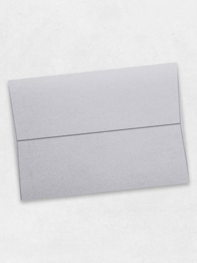 silver metallic colored a7 envelope