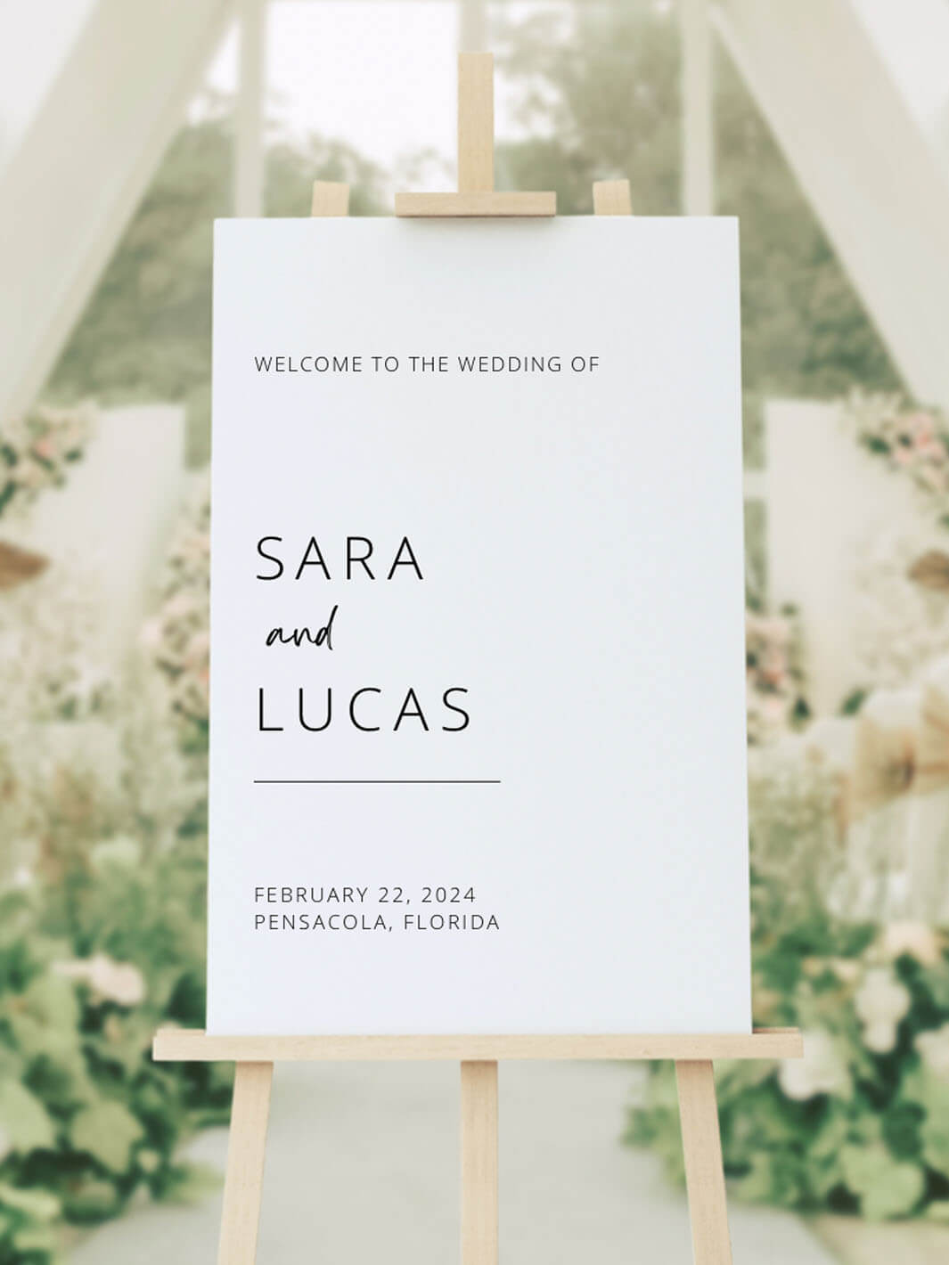 simple love welcome sign