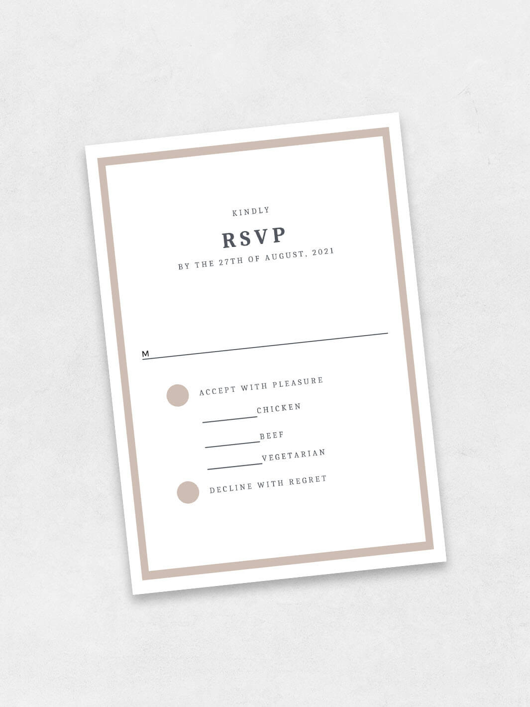 traditional rsvp