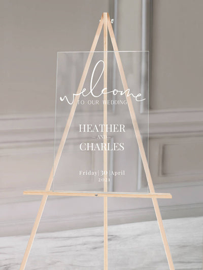 welcome to our wedding acrylic welcome sign