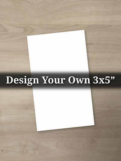 3 inches by 5 inches blank design your own template